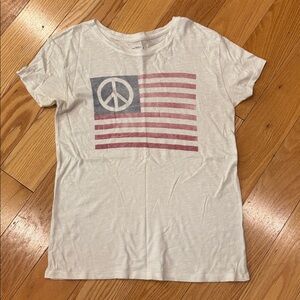 Lucky Brand White patriotic Graphic Tee